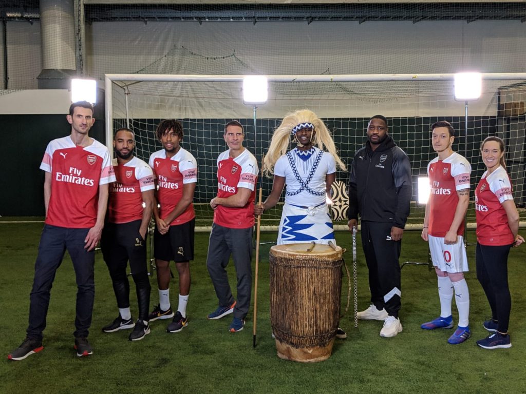Rwanda Champions Challenge brought together three Arsenal fans, three Arsenal first-team players, Mesut Ozil, Alexandre Lacazette and Alex Iwobi and UK music artist Lethal Bizzle