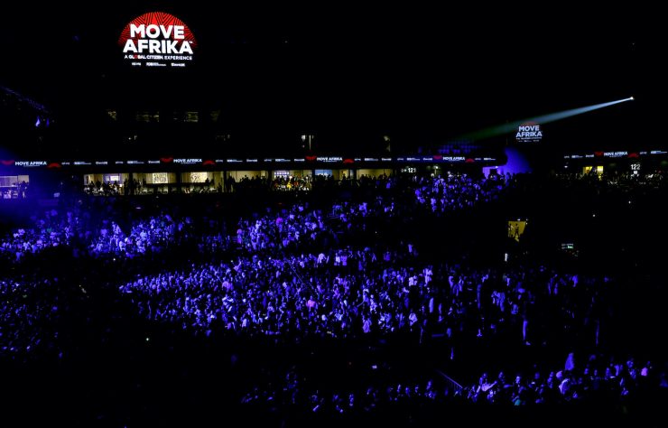 KIGALI, RWANDA - DECEMBER 06: A view of the crowd during Move Afrika: Rwanda 2023 on December 06, 2023 in Kigali, Rwanda. (Photo by Jemal Countess/Getty Images for Global Citizen)